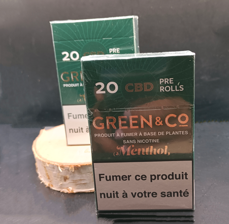 CIGARETTES PRE-ROLLS "GREEN & CO" MENTHOL