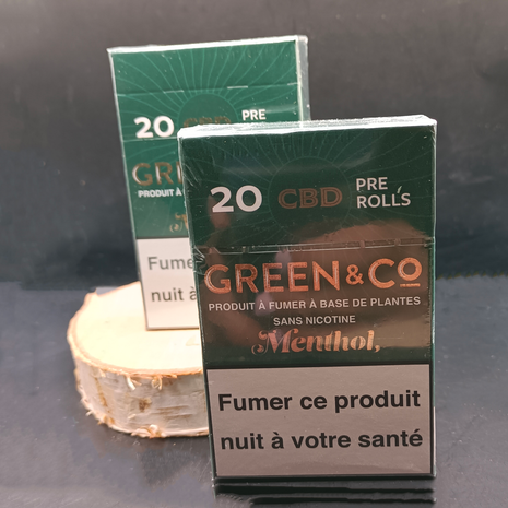 CIGARETTES PRE-ROLLS "GREEN & CO" MENTHOL